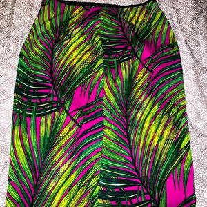 Floral detail midi skirt